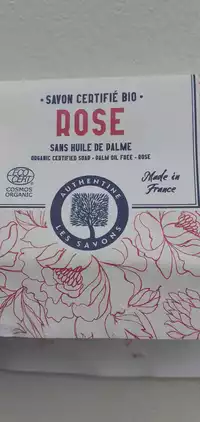 AUTHENTINE LES SAVONS - Rose - Savon certifié bio sans huile de palme
