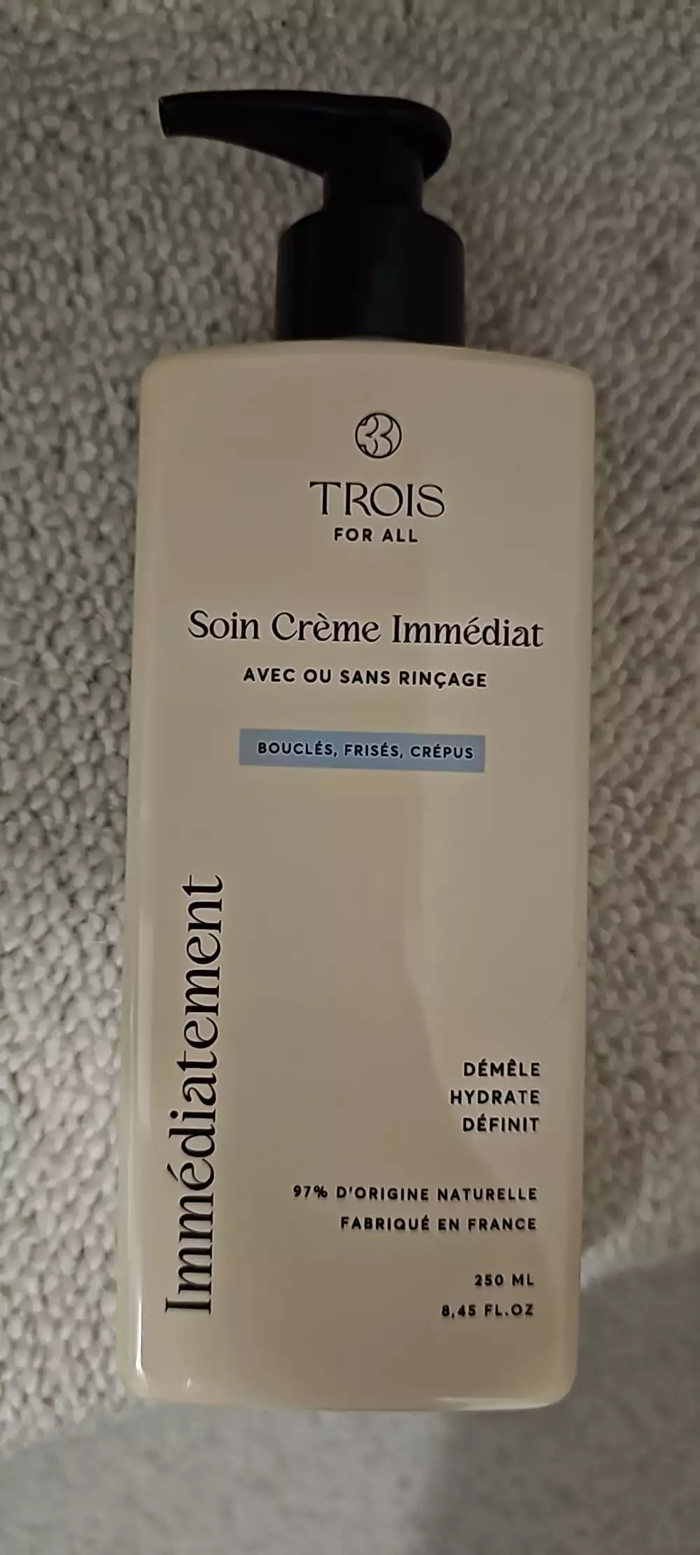 TROIS FOR ALL - Soin crème immédiat avec ou sans rinçage
