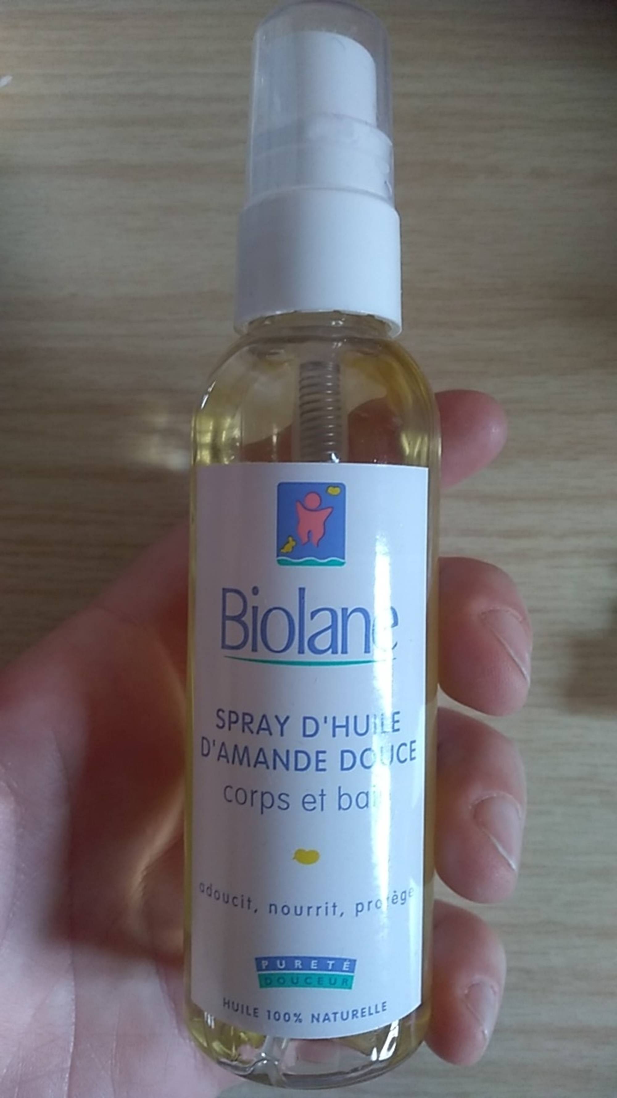BIOLANE - Spray d'huile d'amande douce corps et bain