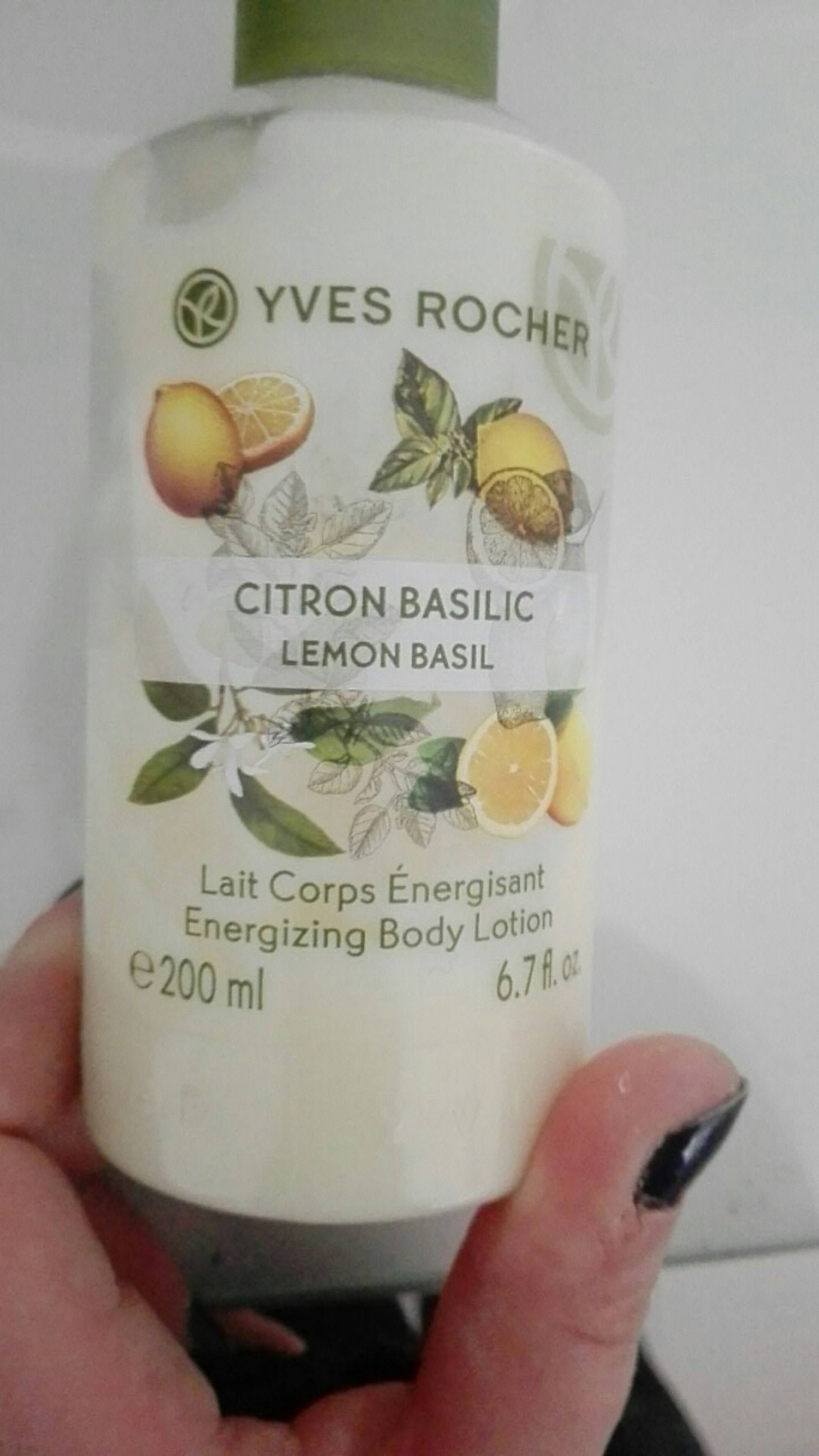 YVES ROCHER - Lait corps énergisant citron basilic