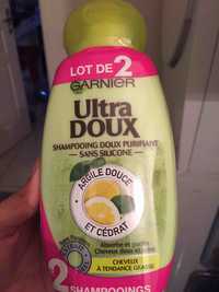 GARNIER - Ultra doux - Shampooing purifiant argile douce et cédrat
