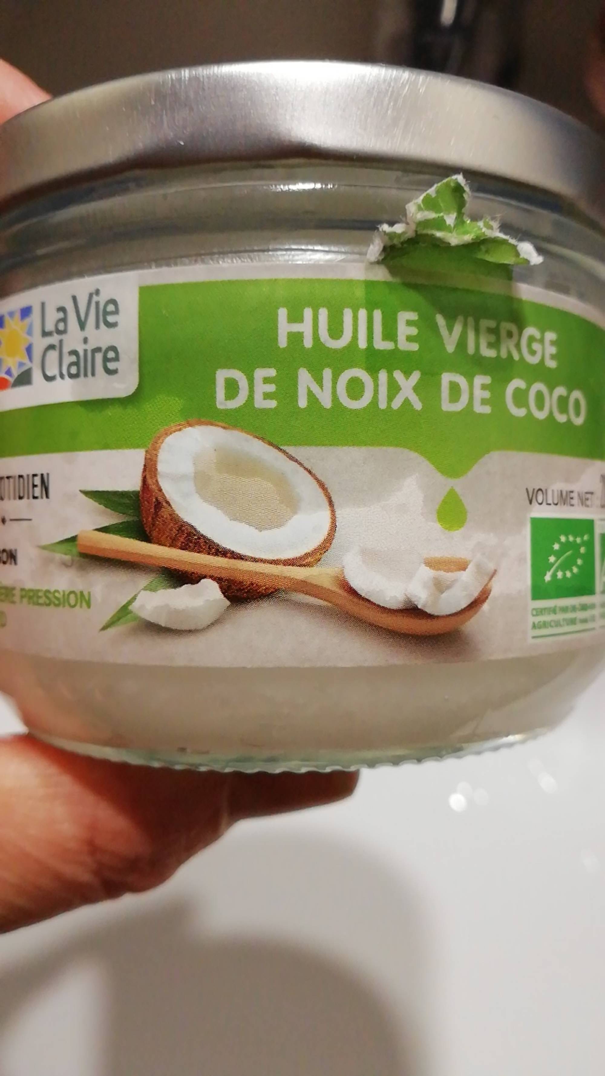 LA VIE CLAIRE - Huile vierge de noix de coco