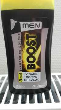 AUCHAN - Boost men - Shampooing douche 3 en 1