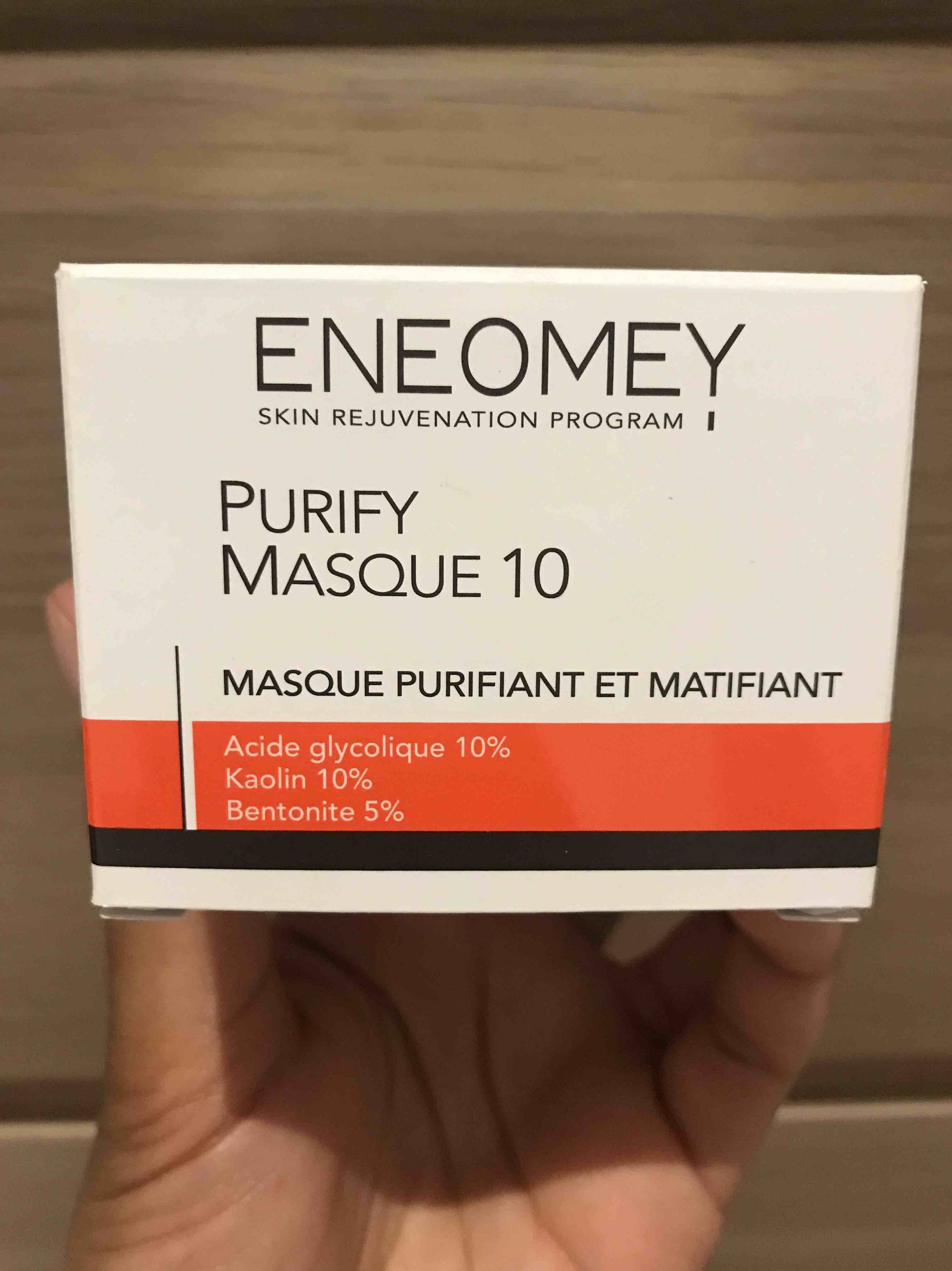 ENEOMEY - Purify masque 10 - Masque purifiant et matifiant 