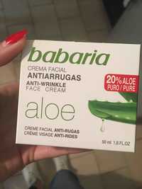 BABARIA - Aloe - Crème visage anti-rides