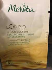 MELVITA - L'or bio - Crème lumière soin corps nourrissant