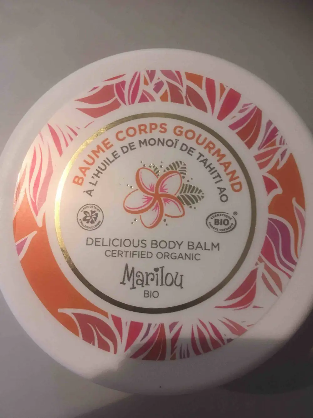 MARILOU - Baume corps gourmand à l'huile de monoÏ de Tahiti AO bio