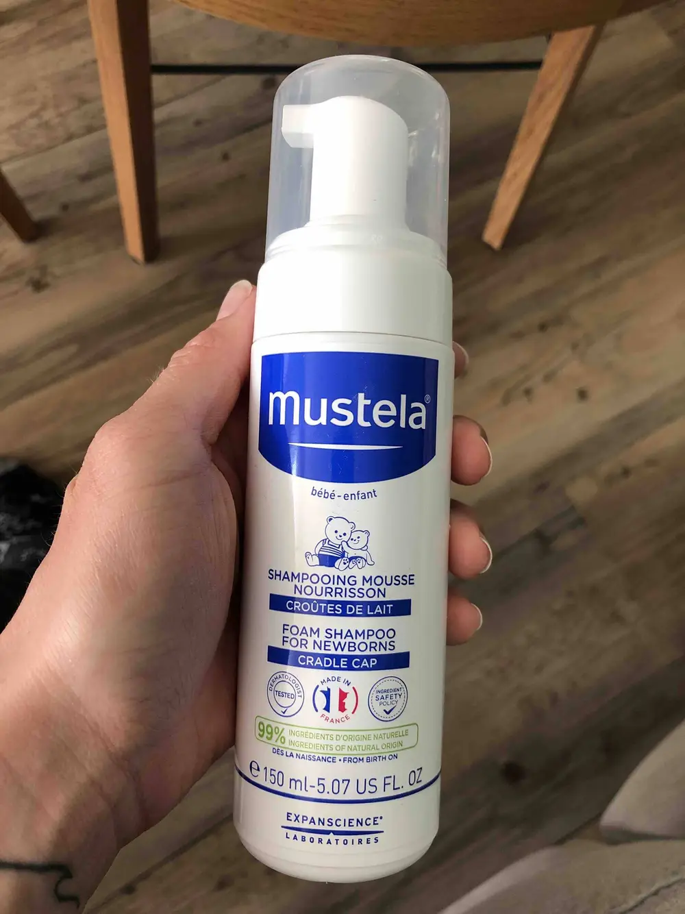 MUSTELA - Croûtes de lait - Shampooing mousse nourrisson