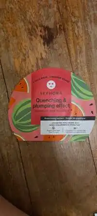 SEPHORA - Quenching & plumping effect - Masque visage