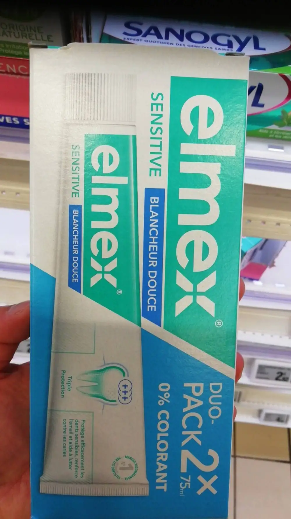 ELMEX - Sensitive blancheur douce - Dentifrice au fluorure