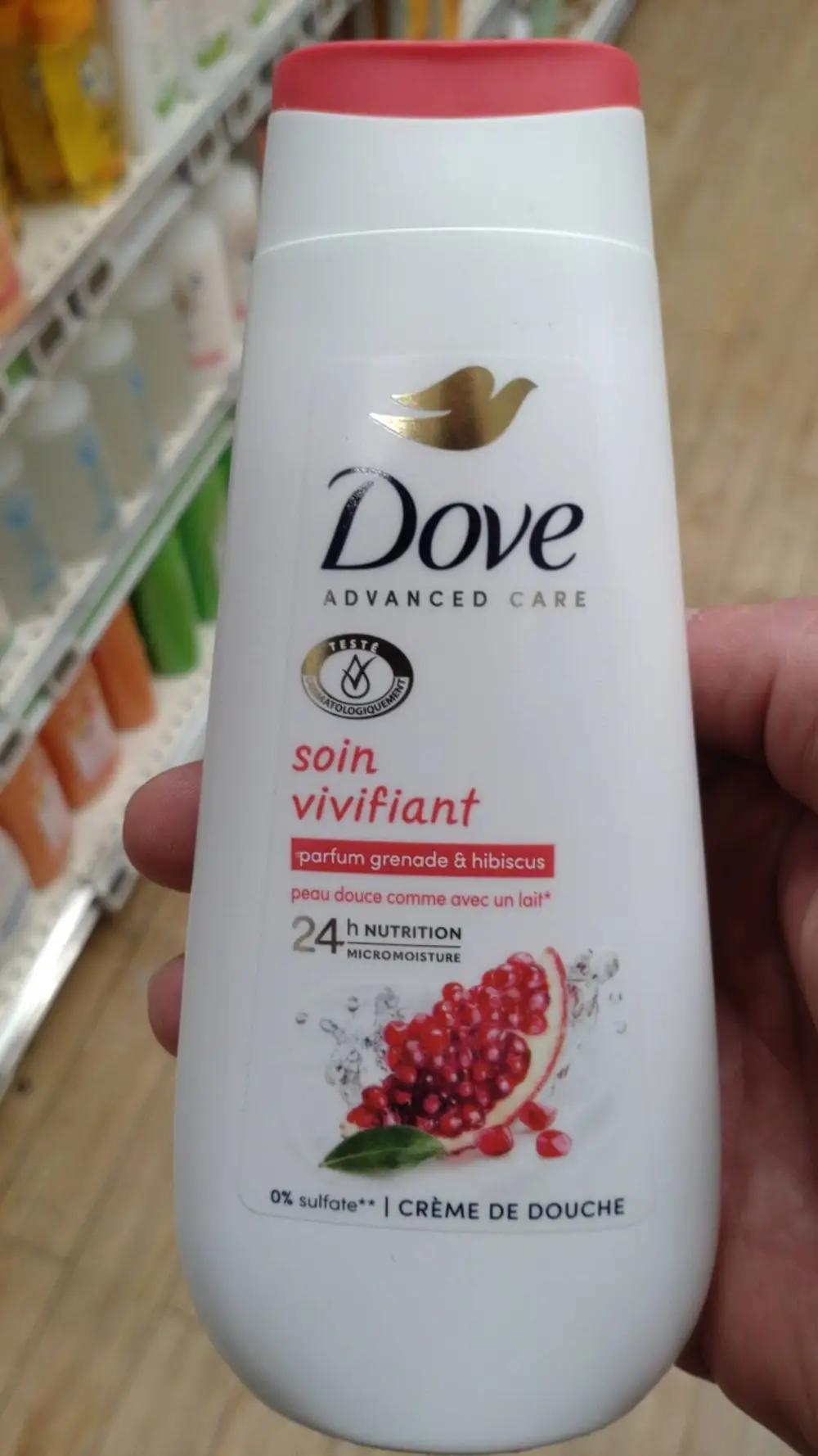 DOVE - Soin vivifiant - Crème douche grenade & hibiscus