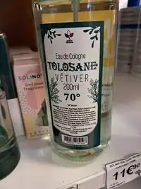 ESTIPHARM - Tolosane - Eau de Cologne vétiver 70°