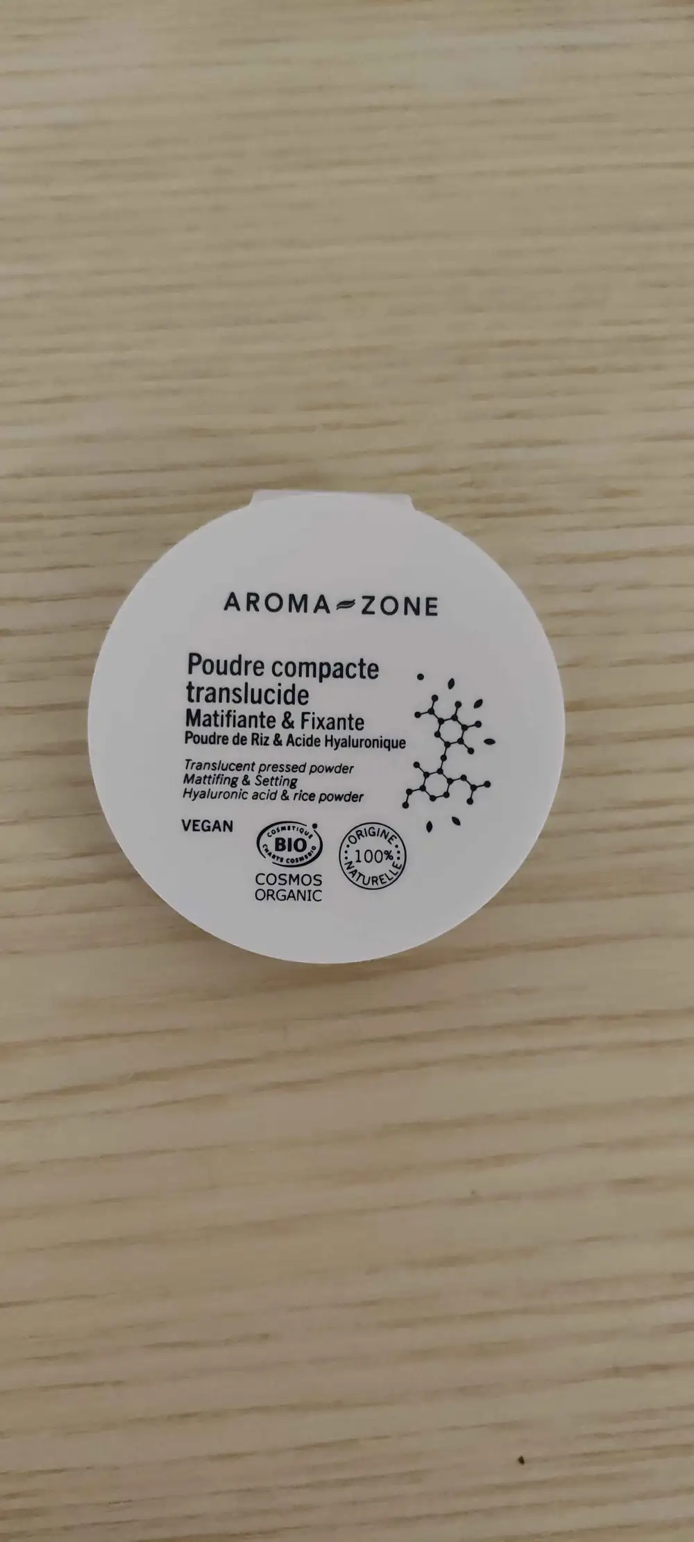 AROMA-ZONE - Poudre compacte translucide matifiante & fixante