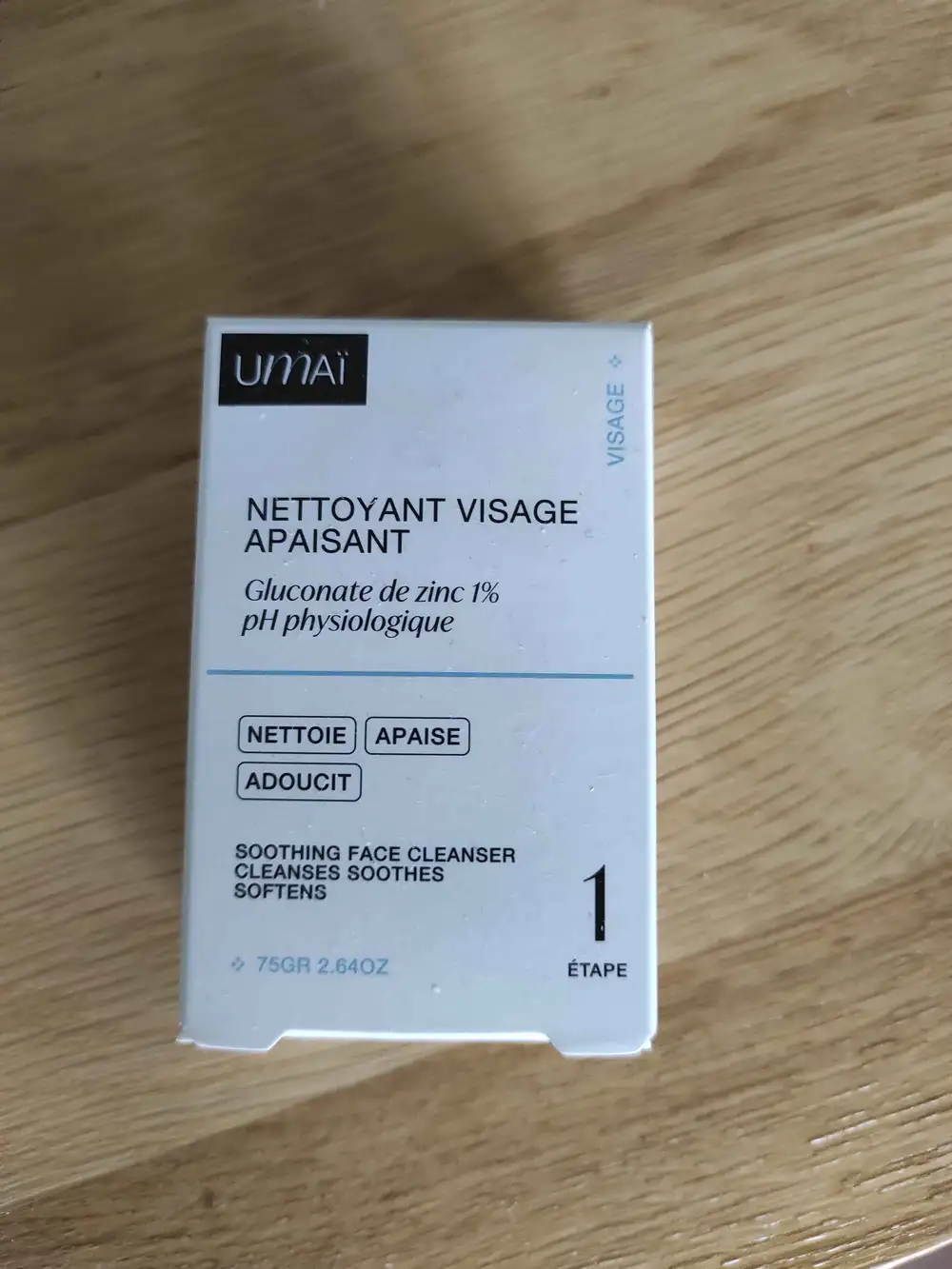UMAÏ - Nettoyant visage apaisant 1 étape