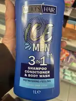 WHO'S HAIR ? - Ice men - 3in1 Shampoo, conditioner & body wash