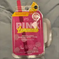 PRIMARK - Masque-tissu revitalisant imprimé limonade rose