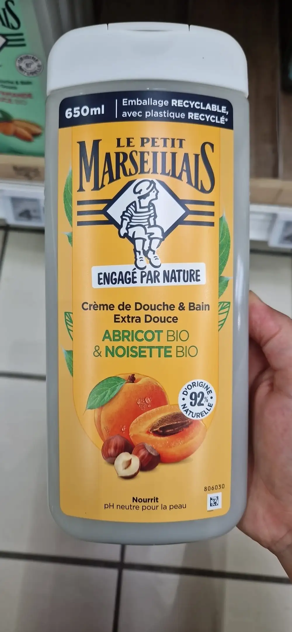 LE PETIT MARSEILLAIS - Crème de douche & bain extra douce abricot & noisette bio