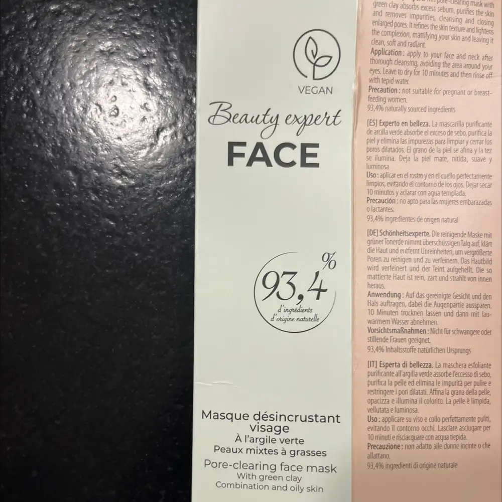 PEGGY SAGE - Beauty expert face - Masque désincrustant visage à l'argile verte