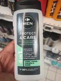 CARREFOUR - Men protect & care - Gel douche & shampoo 4in1
