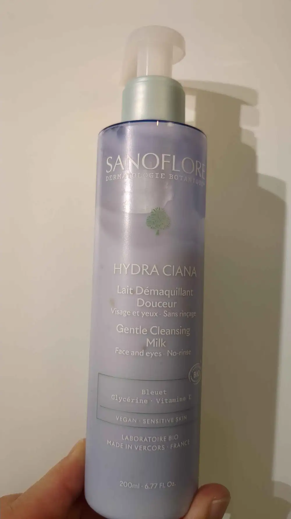 SANOFLORE - Hydra ciana - Lait démaquillant douceur