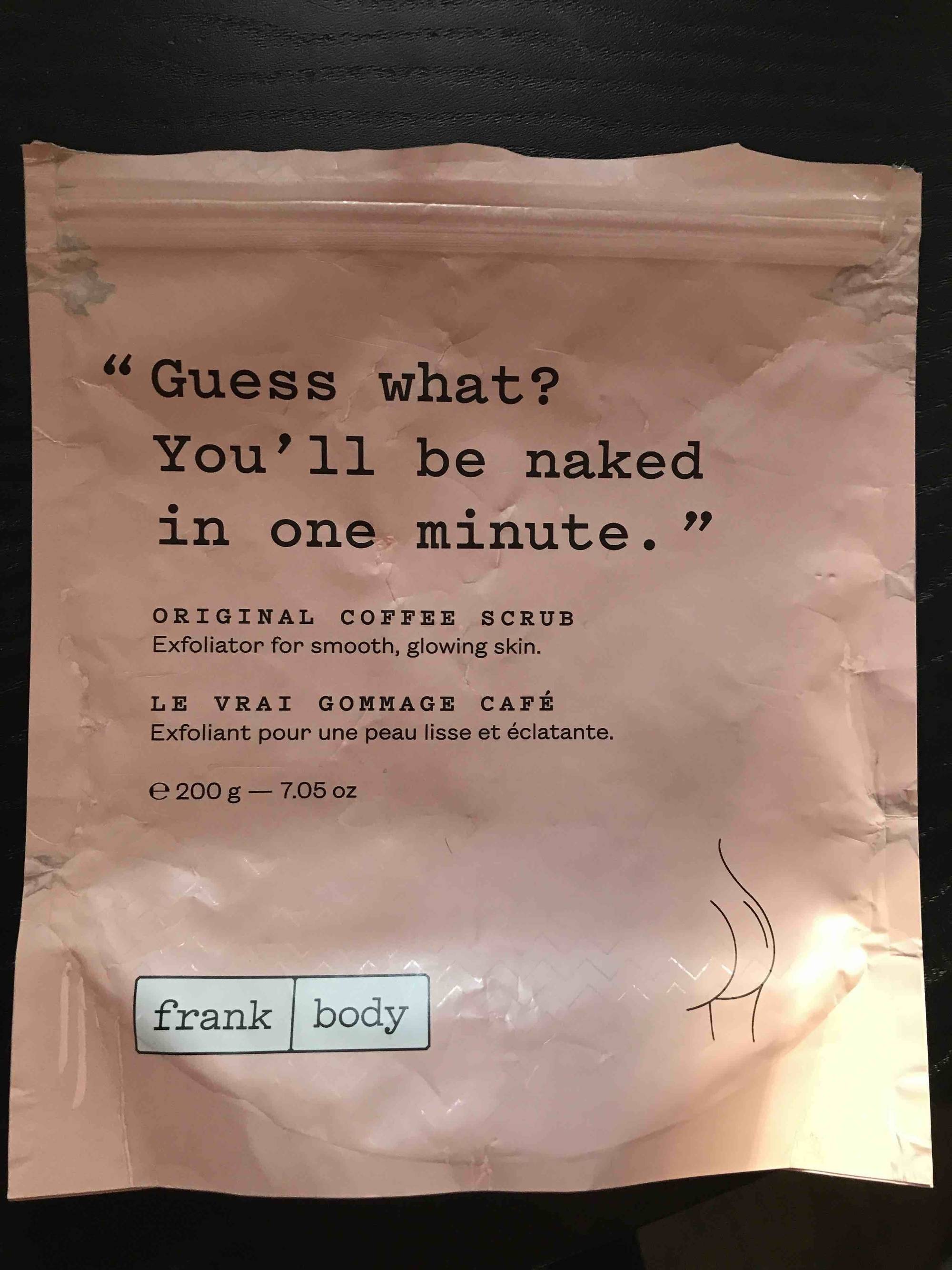FRANK BODY - Le vrai gommage café - Exfoliant