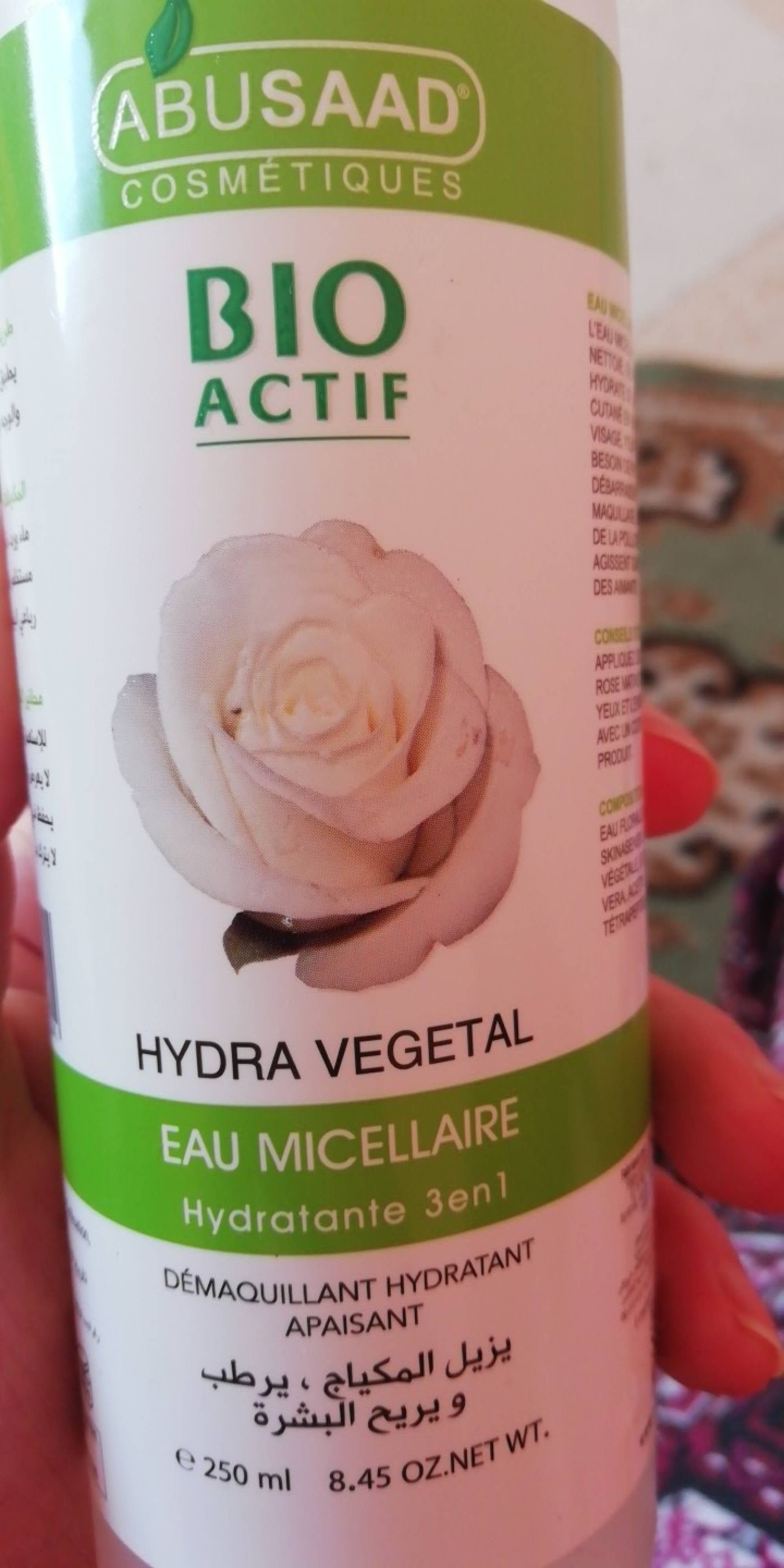 ABUSAAD - Bio actif - Hydra végétal, eau micéllaire