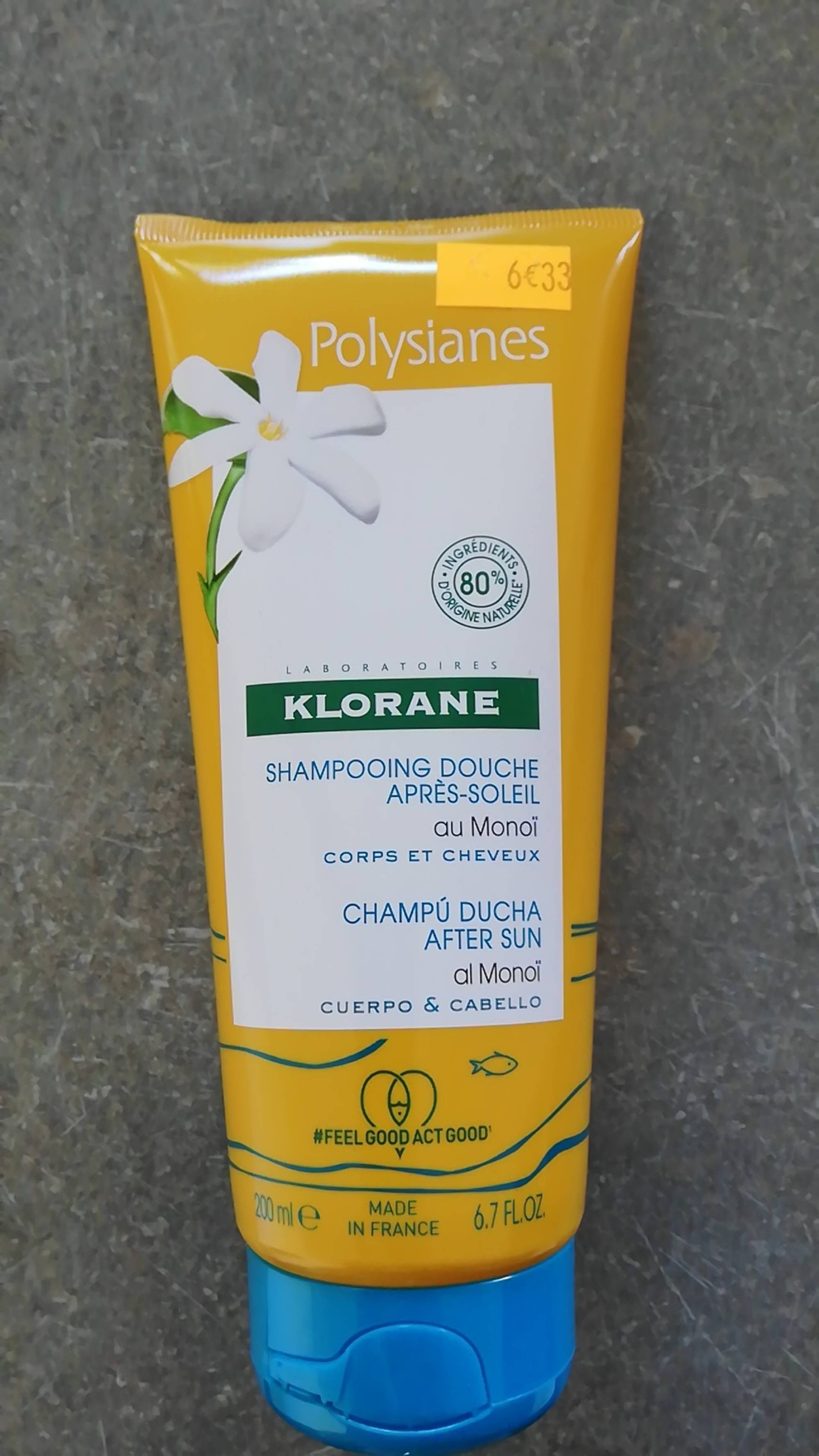 KLORANE - Polysianes - Shampooing douche après-soleil au monoï