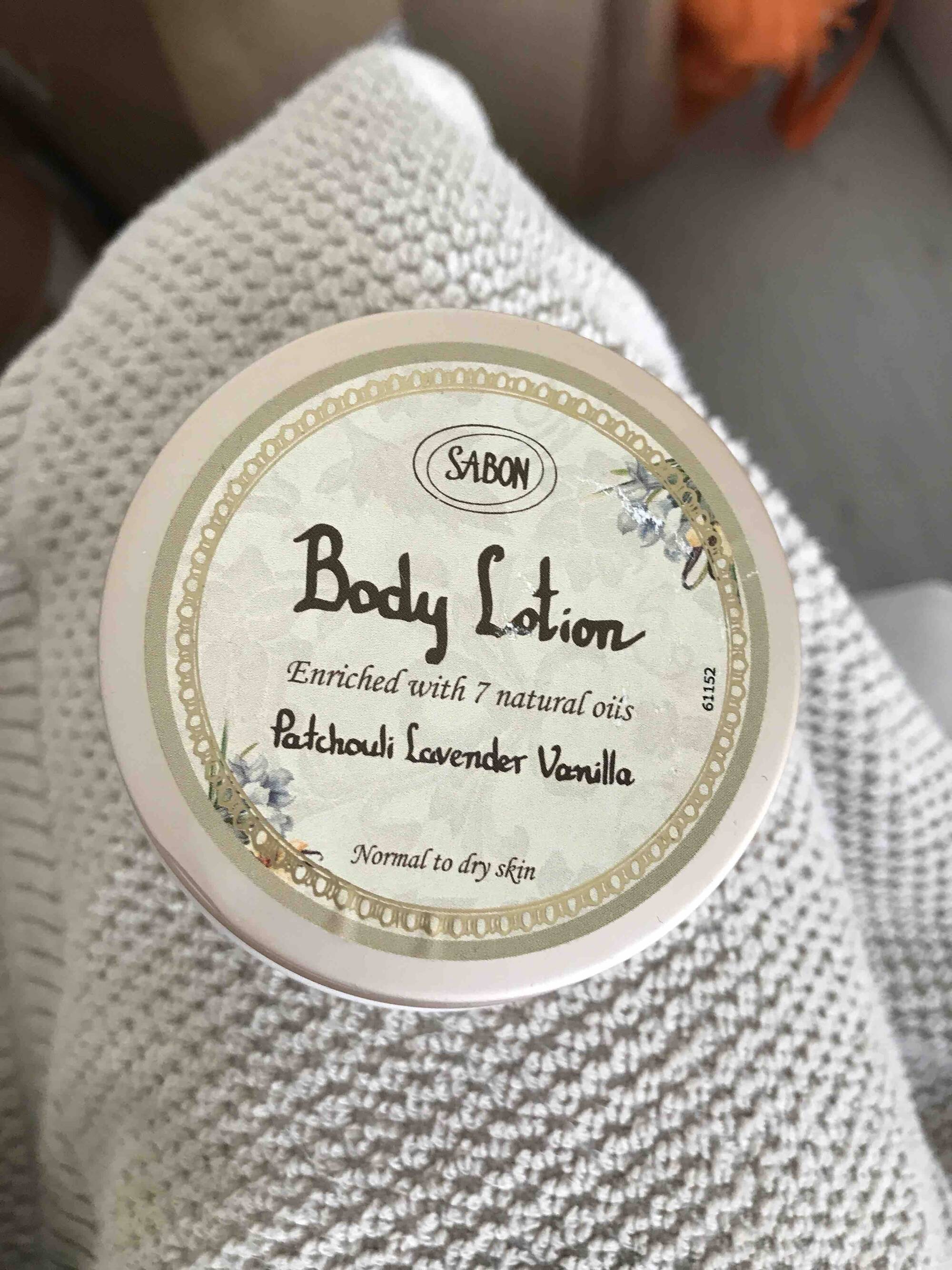 SABON - Patchouli lavender vanilla - Body lotion