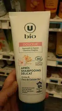 U BIO -  Après shampooing délicat Avoine & fleur de cerisier Bio 