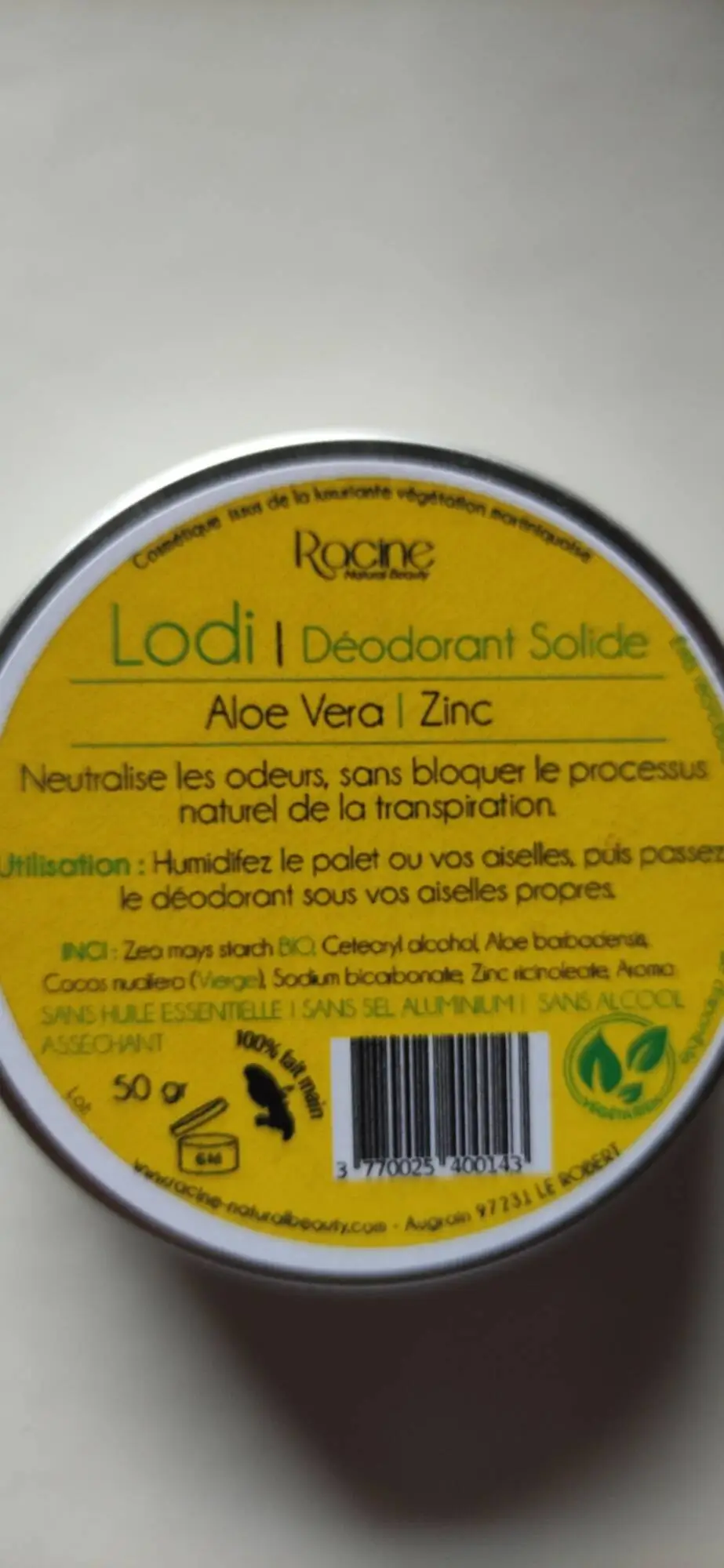 RACINE - Lodi - Déodorant solide 