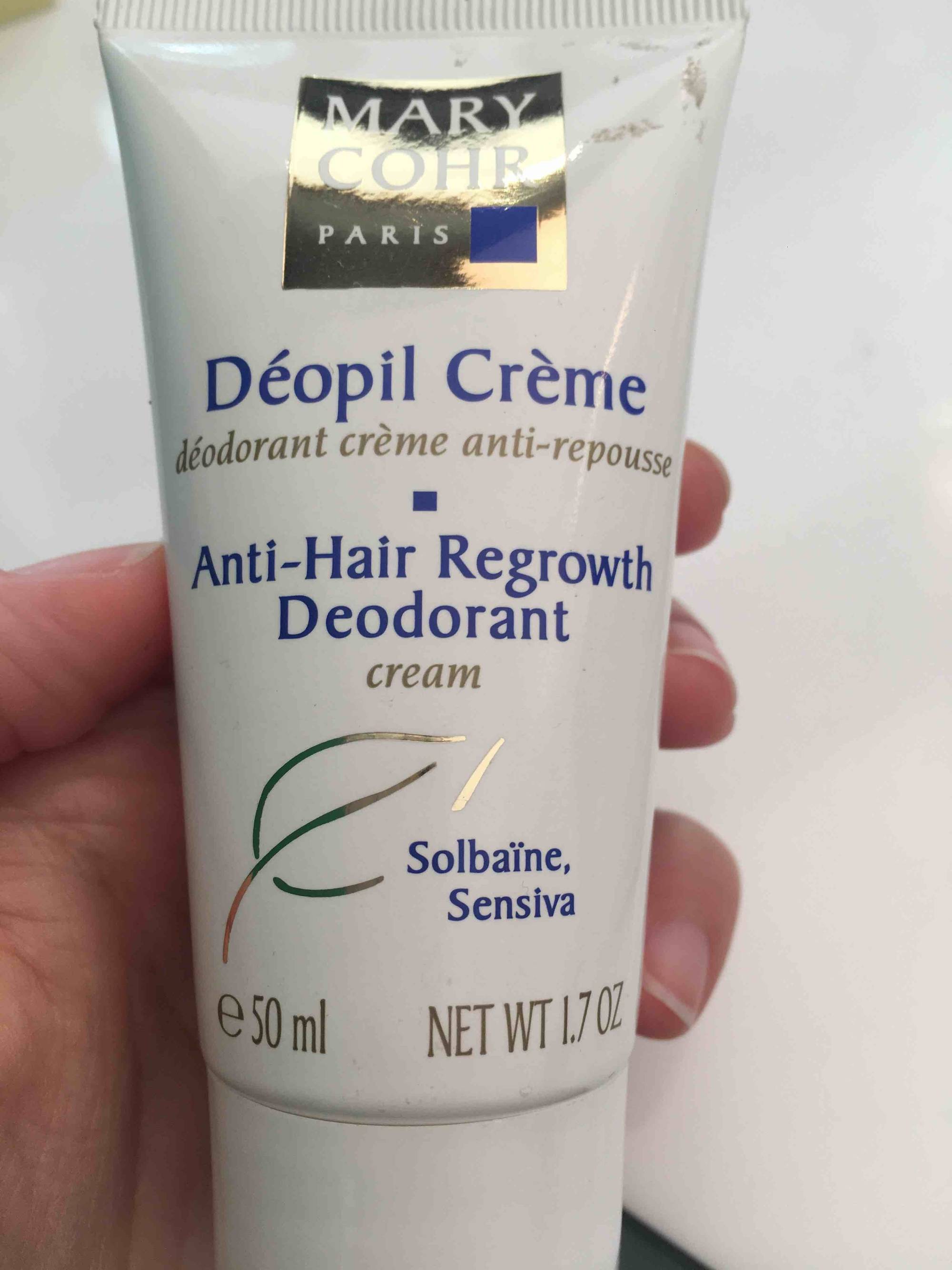 MARY COHR - Déopil crème - Déodorant crème anti-repousse