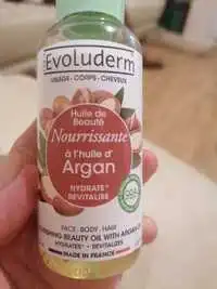 EVOLUDERM - Huile de beauté nourrissante à l'huile d'argan 