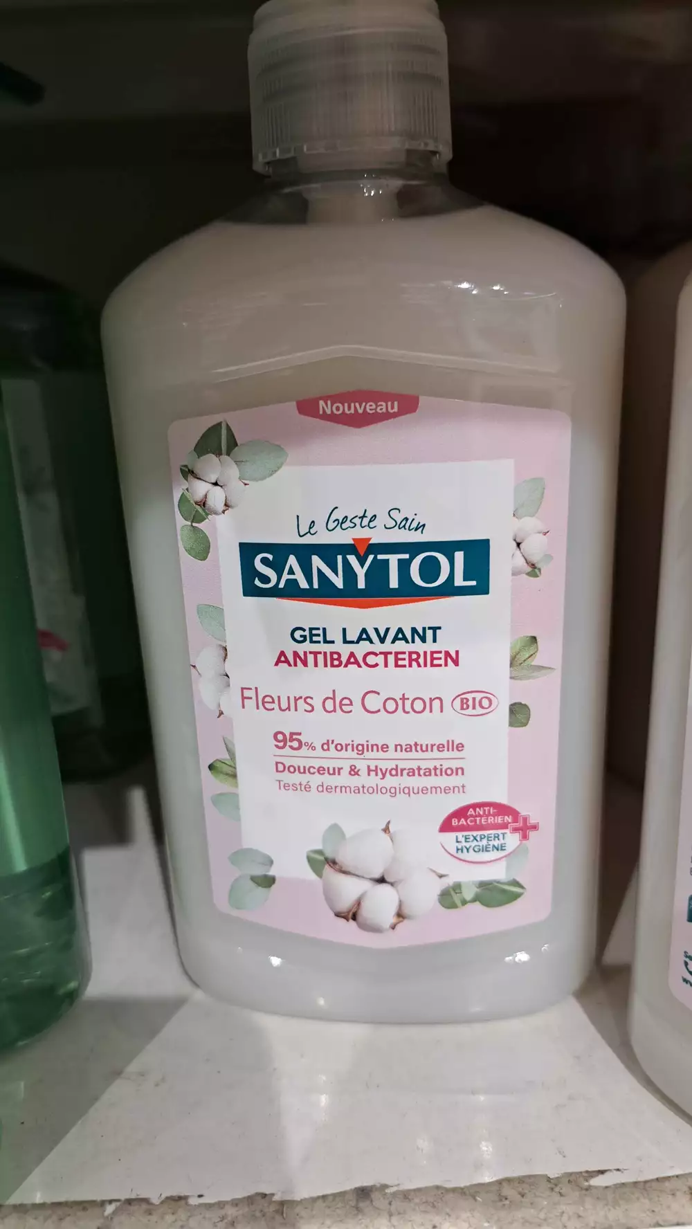 SANYTOL - Gel lavant antibacterien à la fleur de coton