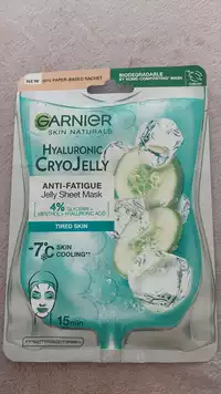 GARNIER - Hyaluronic cryo jelly - Anti-fatigue jelly sheet mask