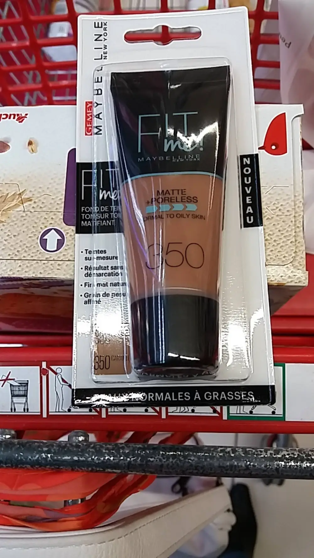 GEMEY MAYBELLINE - Fit me ! - Fond de Teint + Poreless 350 Caramel