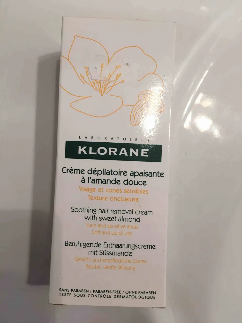 KLORANE - Crème dépilatoire apaisante visage et zones sensibles