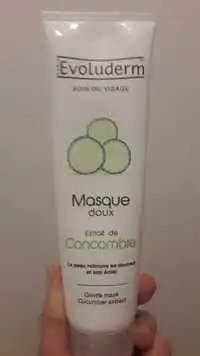 EVOLUDERM - Soin du visage - Masque doux concombre