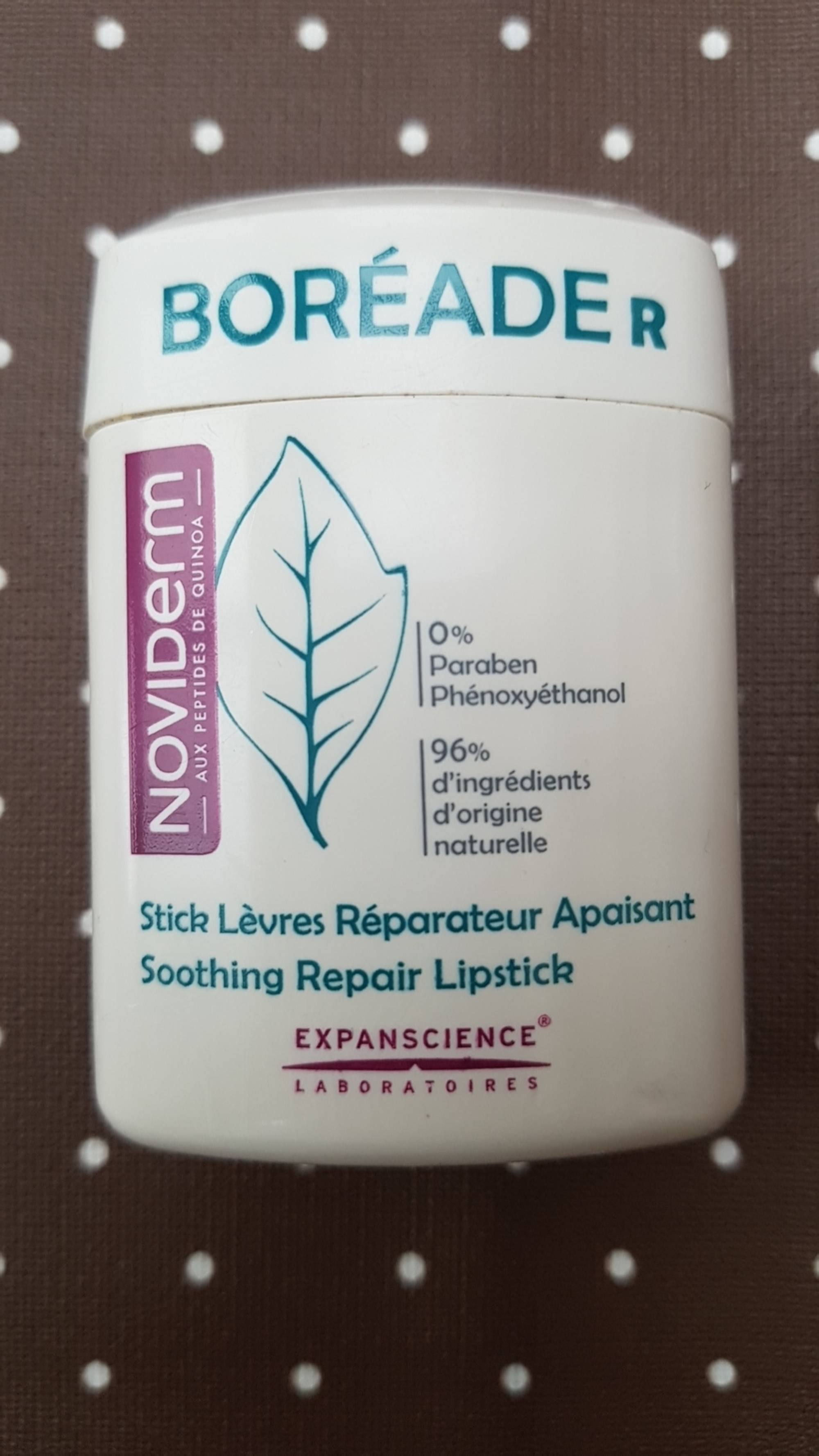 NOVIDERM - Boréade R - Stick lèvres réparateur apaisant