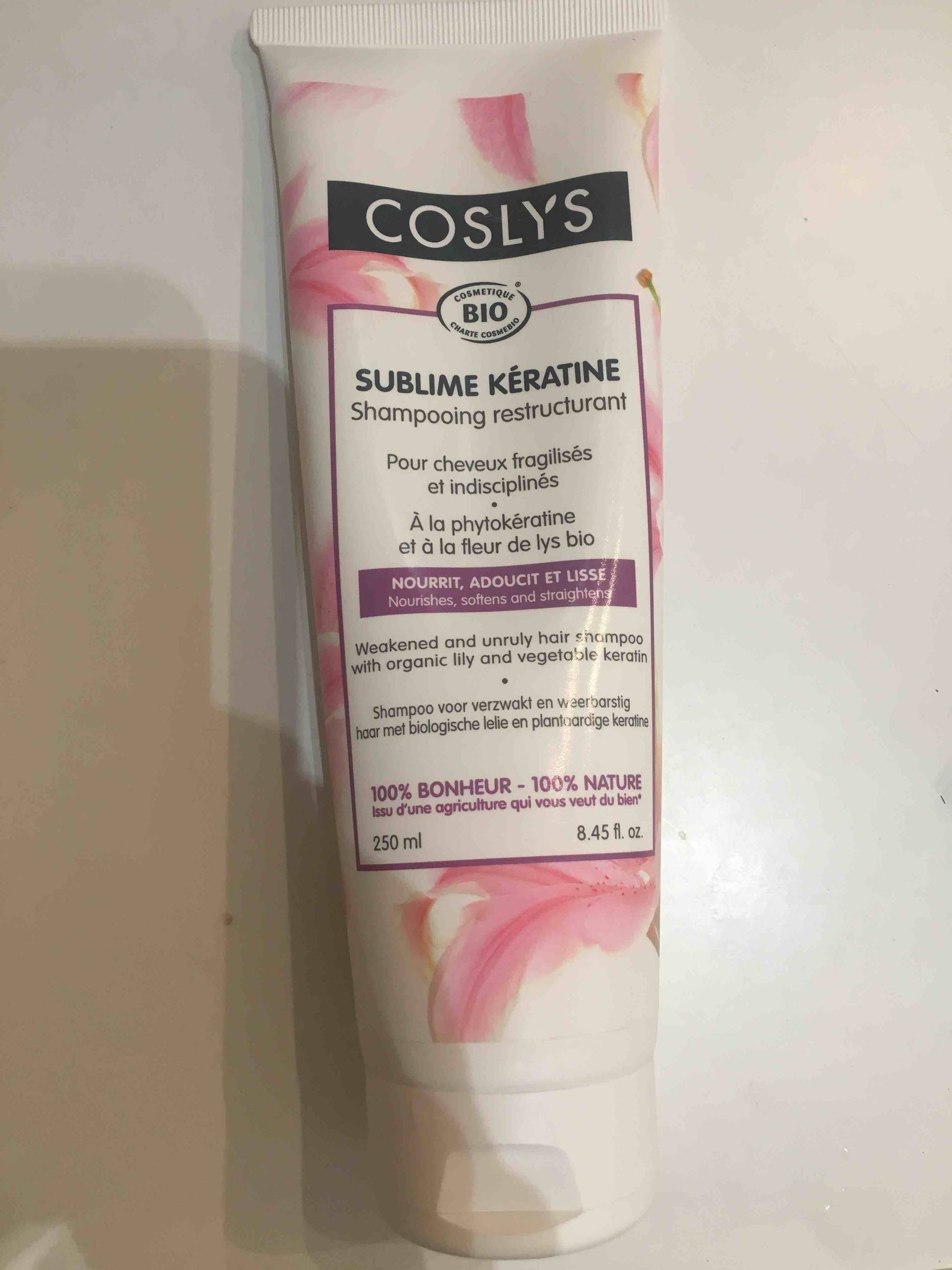 COSLYS - Sublime kératine - Shampooing restructurant bio