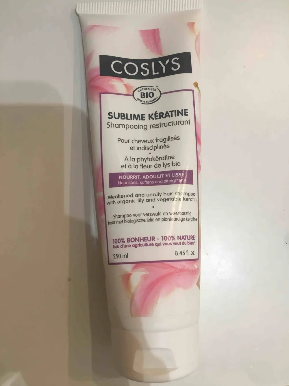 COSLYS - Sublime kératine - Shampooing restructurant bio