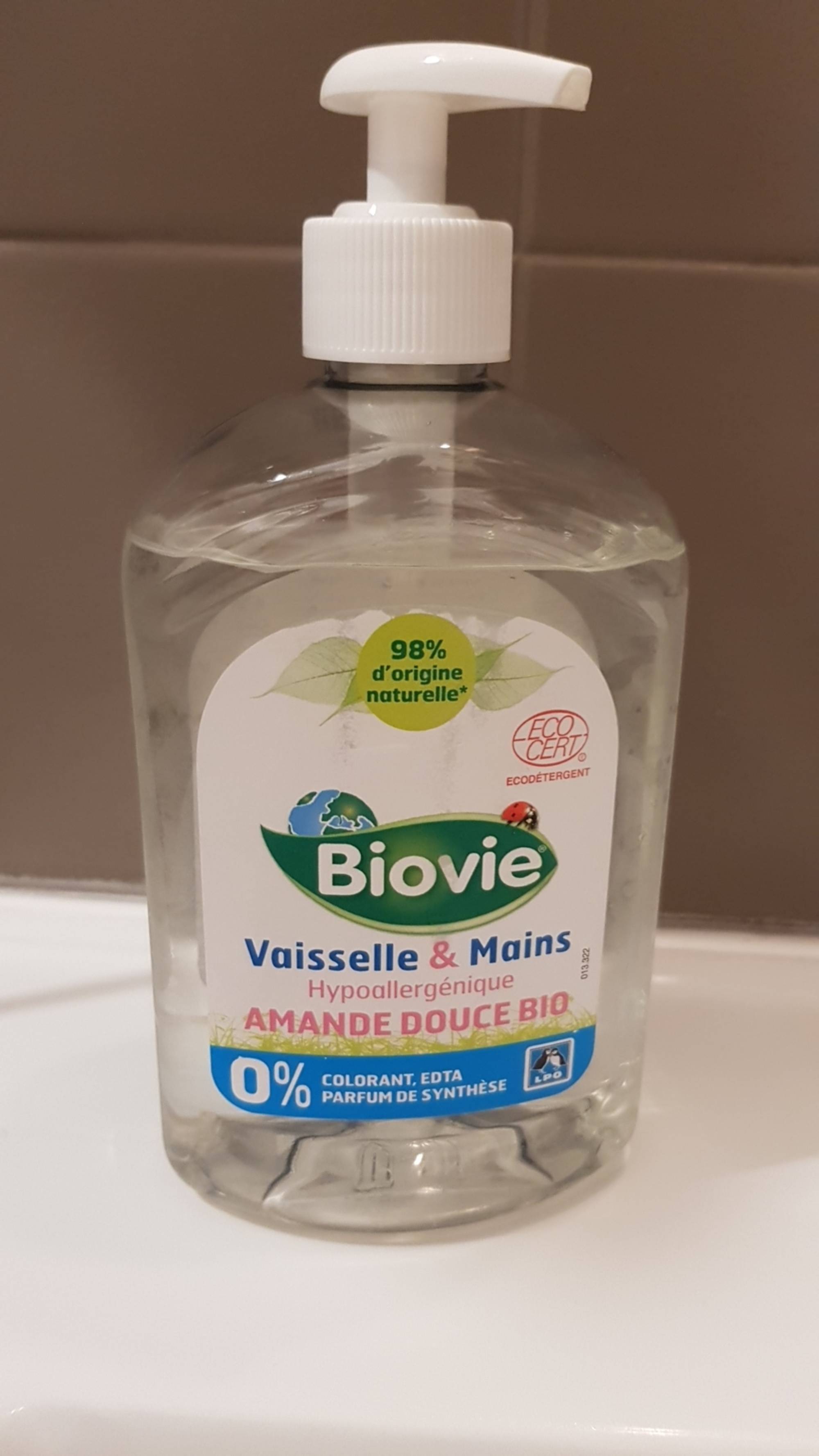 BIOVIE - Amande douce bio - Vaisselle & mains