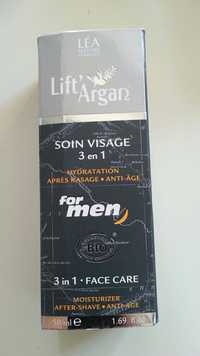 LIFT'ARGAN - For men - Soin visage 3 en 1 hydratation après rasage et anti-âge
