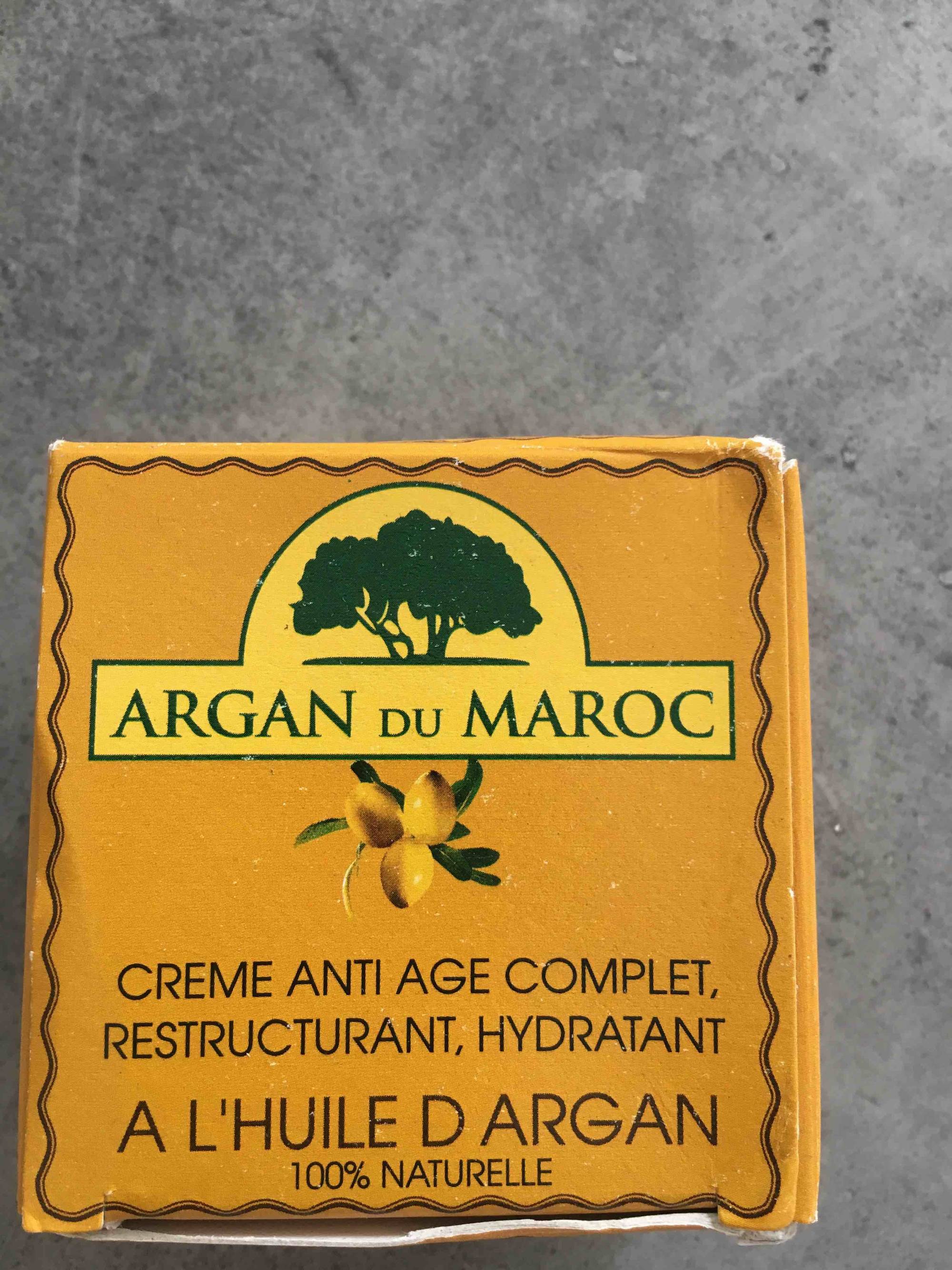 ARGAN DU MAROC - Crème anti-âge complert à l'huile d'Argan