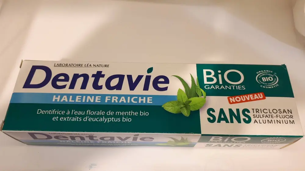 DENTAVIE - Dentifrice haleine fraîche bio