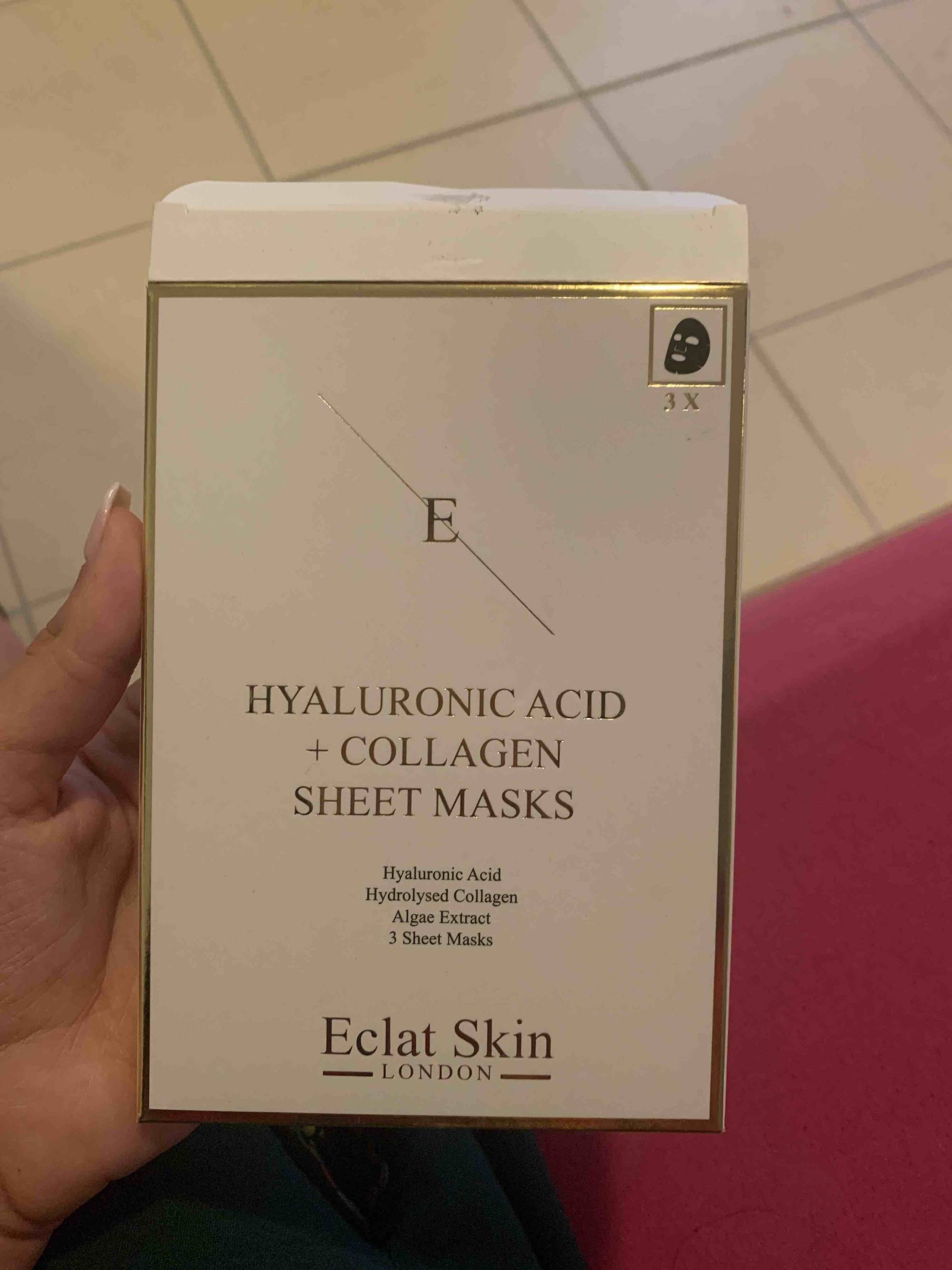 ECLAT SKIN - Hyaluronic acid + collagen sheet masks 