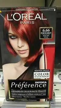 L'ORÉAL - Infinia préférence - Coloration permanente 6.66 rouge très intense