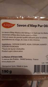 ALEPIA - Savon d'Alep Pur Olive