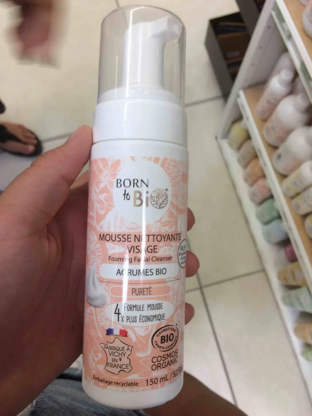 BORN TO BIO - Agrumes bio - Mousse nettoyante visage