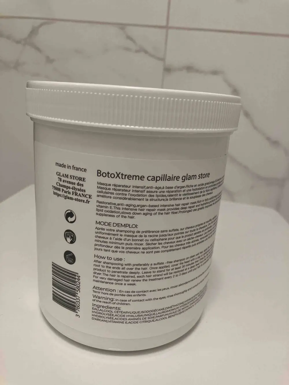 GLAM STORE - Botoxtreme capillaire - Masque réparateur intensif