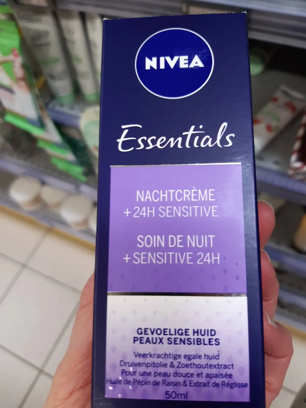 NIVEA - Essentials - Soin de nuit + sensitive 24h